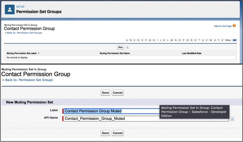 Muting Permission Sets White Glove Consulting Group, LLC