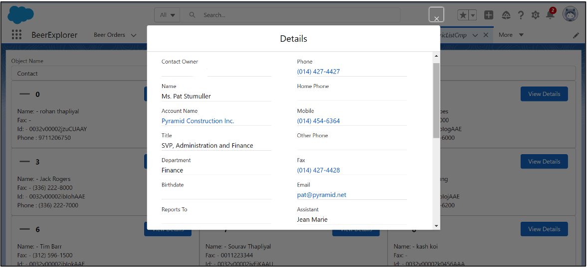 Generic Details Component