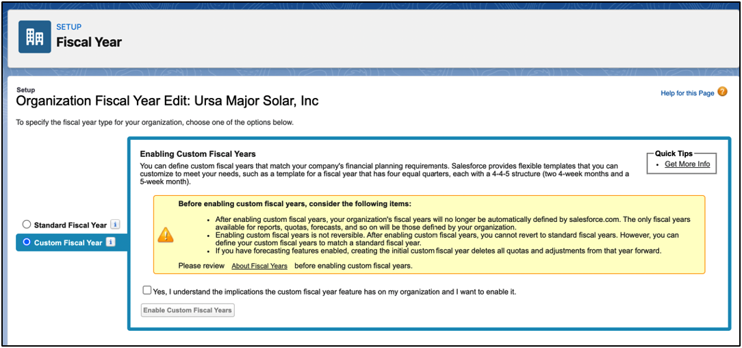 Standard and Custom Fiscal Years White Glove Consulting Group, LLC