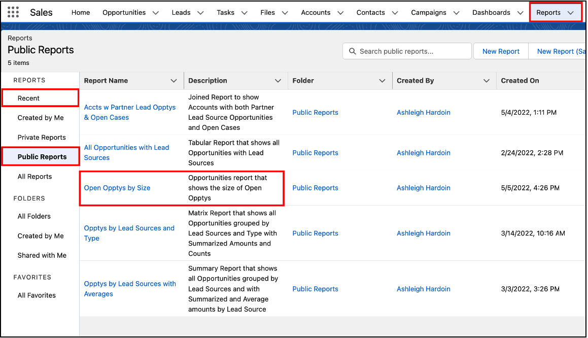 Locate Report with Bucket Column