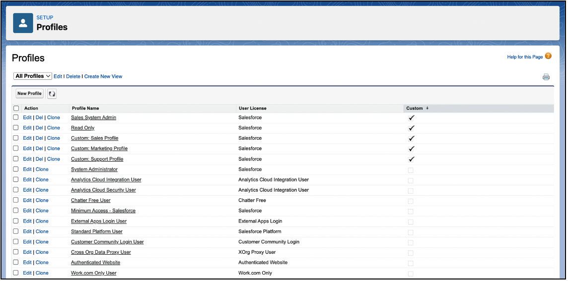 Types of Profiles in Salesforce White Glove Consulting Group, LLC