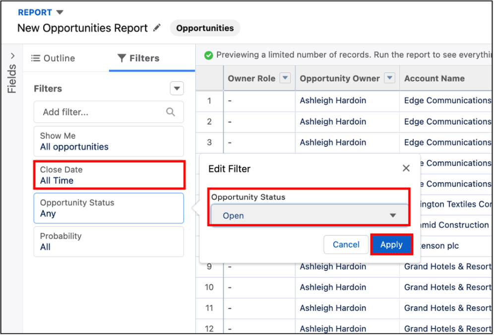 Reporting pt. 6 Bucket Fields White Glove Consulting Group, LLC