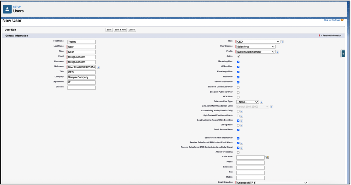 How to Create a User in Salesforce - White Glove Consulting Group, LLC