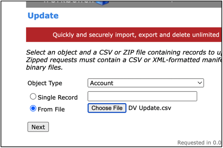 Using Workbench to Insert, Upsert, and Update Data White Glove