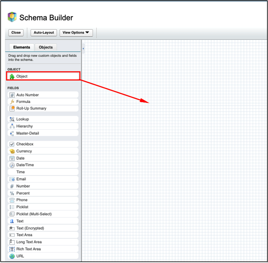 Create a Custom Object in Salesforce Schema Builder Modify Data Model