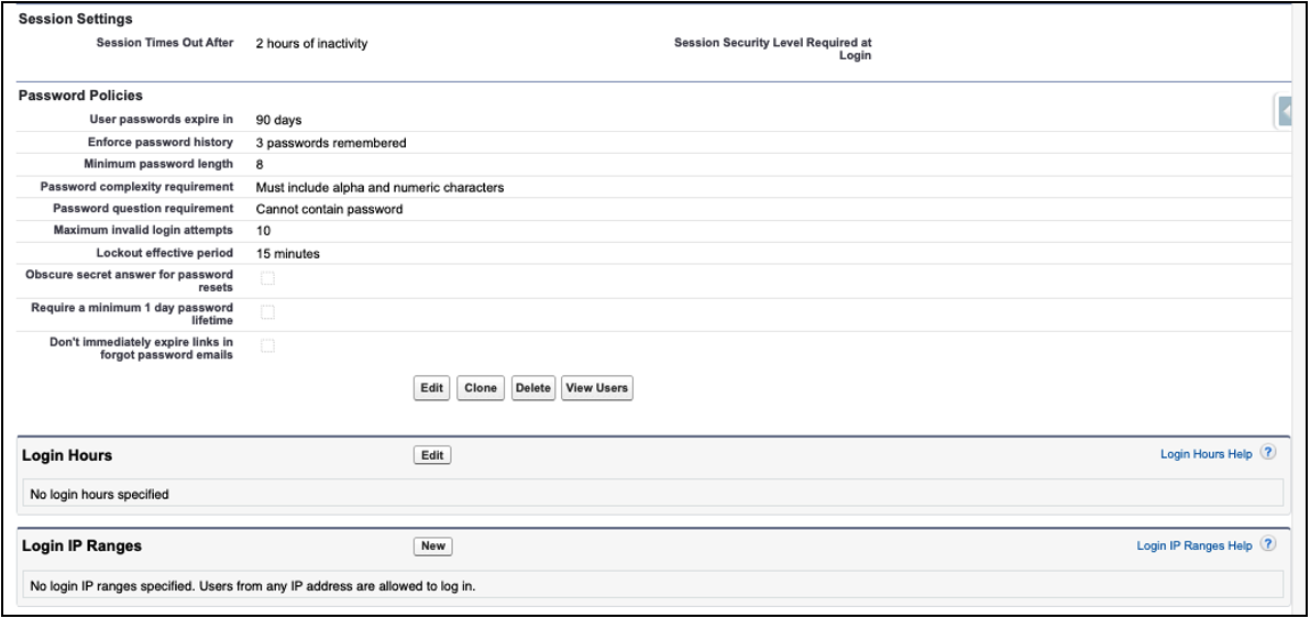 Salesforce Legacy UI Session Settings