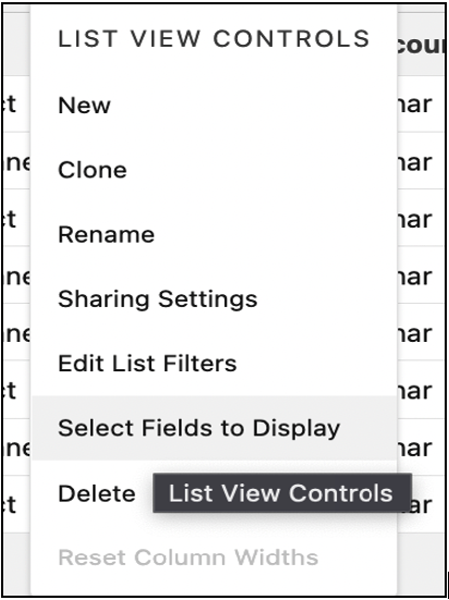 Select Fields to Display