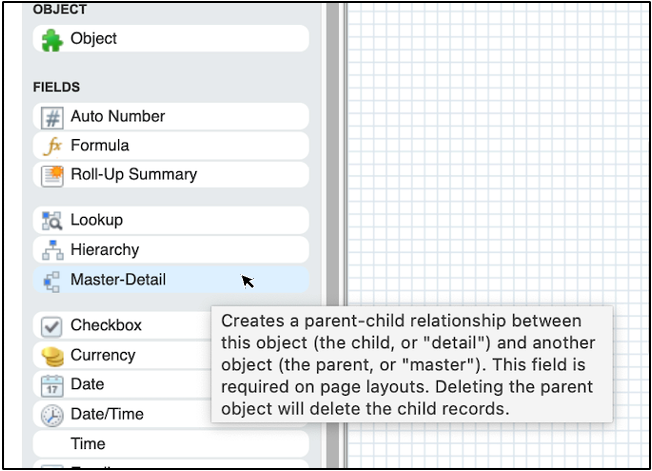 Relationships Salesforce Schema Builder