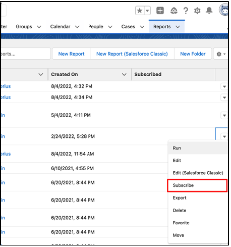 Subscribe to Reports
