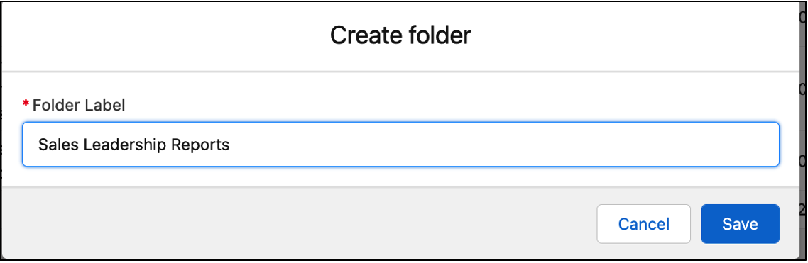 Salesforce Create Report Folder