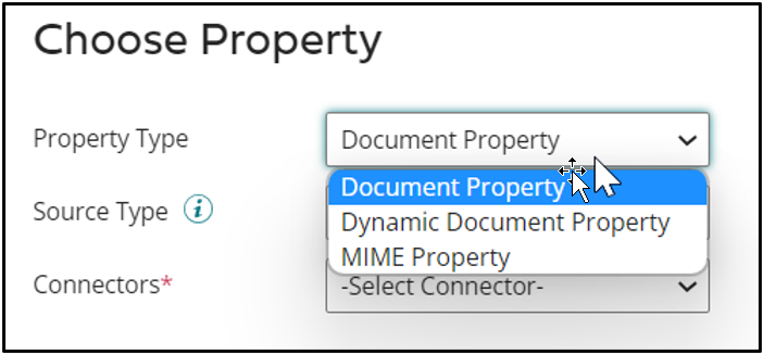 Boomi Document Property Selection