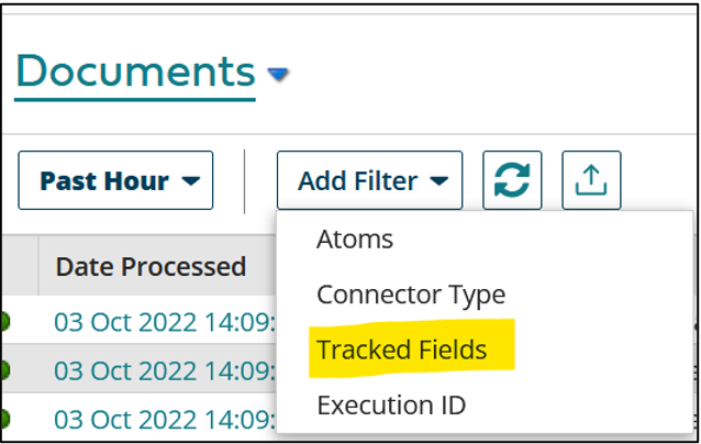 Boomi Tracking Fields - Documents