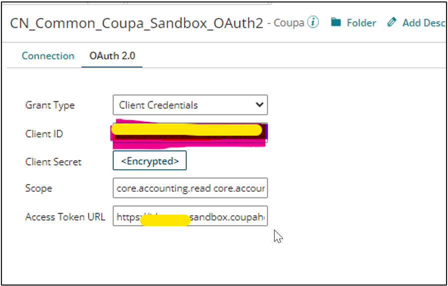 Boomi Coupa Connection - OAuth2 Setup