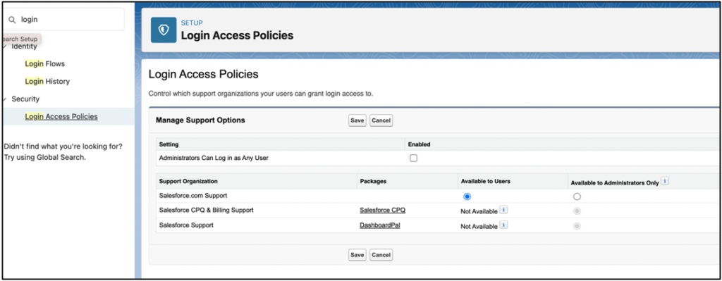 Salesforce Login Access Policies