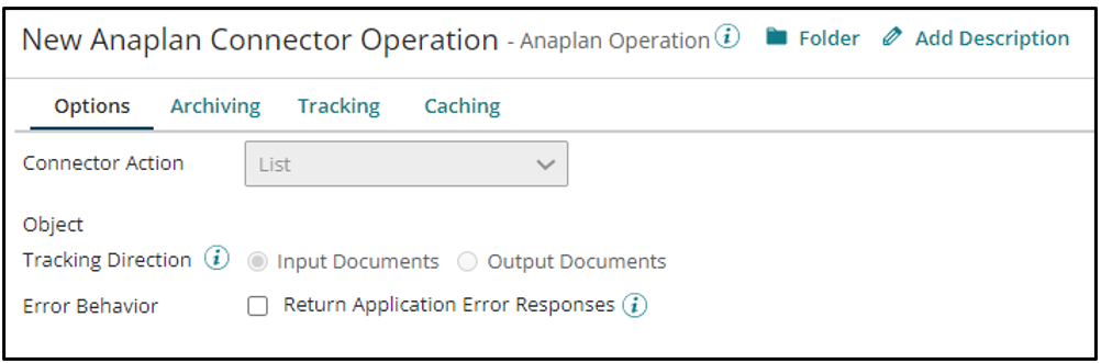 Boomi Anaplan Connector Operation