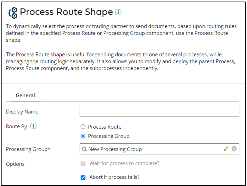 Boomi Processing group - Process Route Shape